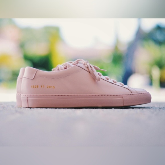 Common Projects Italy Achilles Blush Pink Women's Leather Sneakers Size 35 - Picture 10 of 11